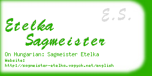 etelka sagmeister business card